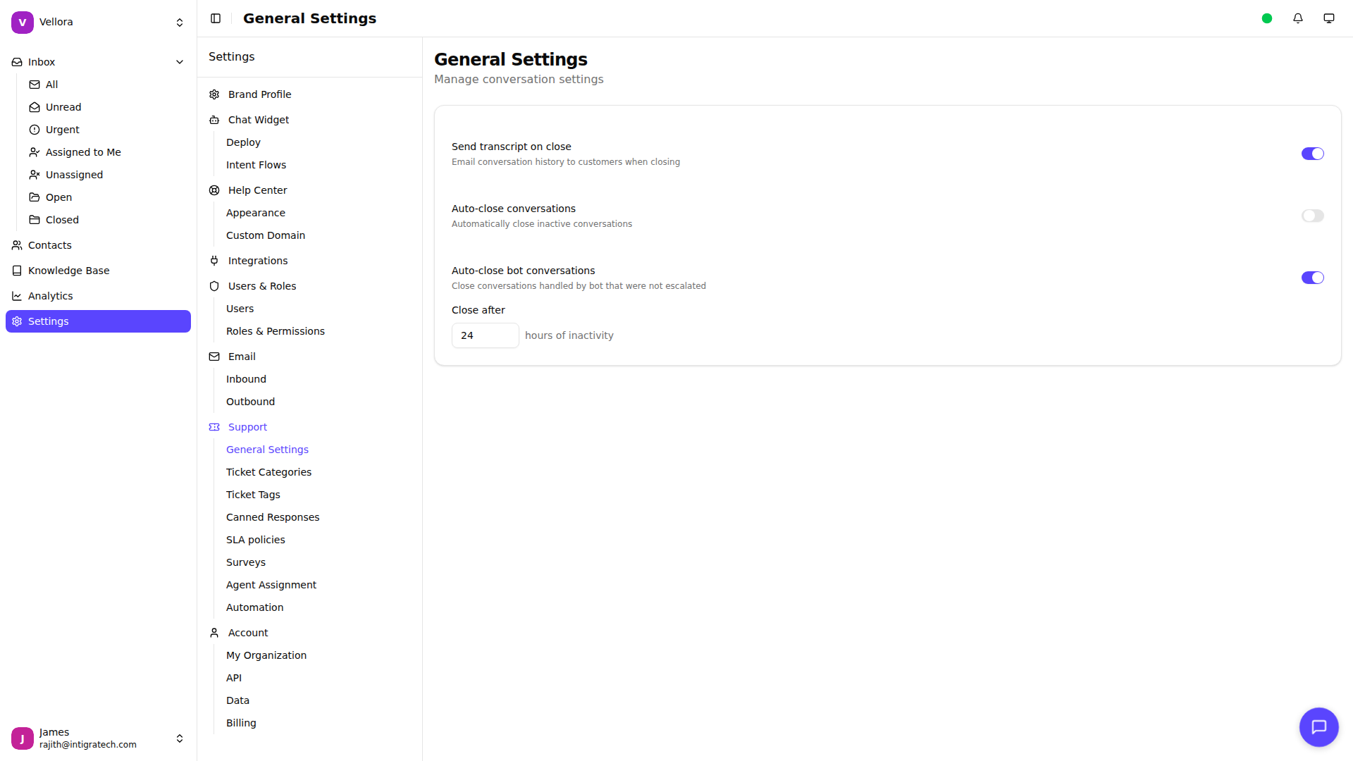 General Settings